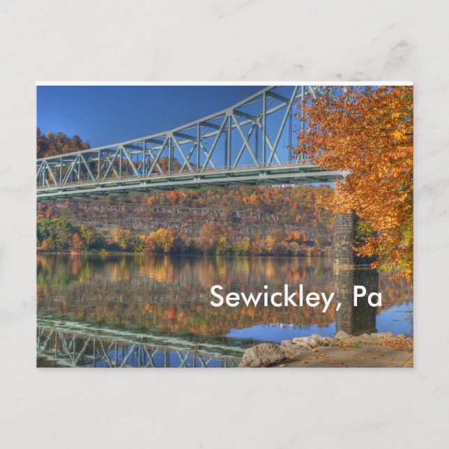 autumn bridge, Sewickley, Pa Postcard (Front)