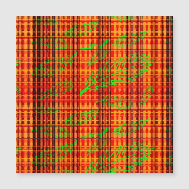 Autumn Bright Fallen Leaves Plaid (Front)