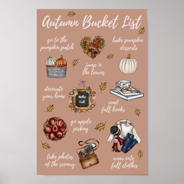 Autumn Bucket List Print (Front)