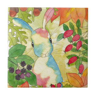 Autumn Bunny by Peppermint Art Tile