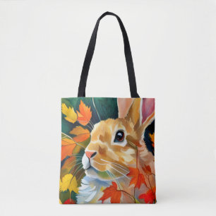 Autumn Bunny Tote Bag