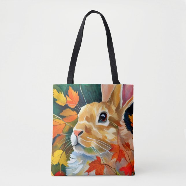 Autumn Bunny Tote Bag (Front)