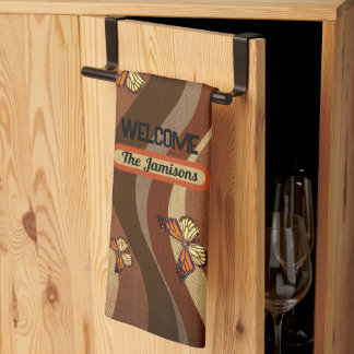 Autumn Butterflies Tea Towel