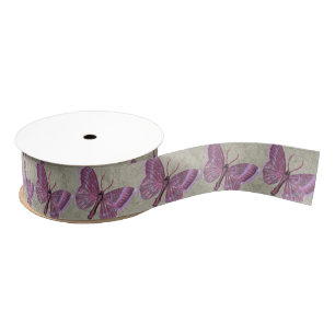 Autumn Butterfly Grosgrain Ribbon, 2 Yard Spool Grosgrain Ribbon