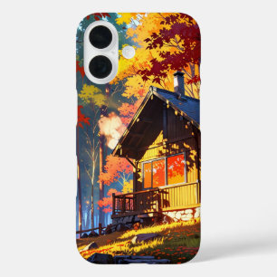Autumn Cabin Glow iPhone 16 Case