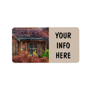 AUTUMN CABIN RETURN ADDRESS LABELS