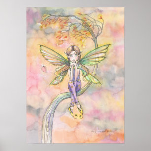 Autumn Calling Fairy Poster