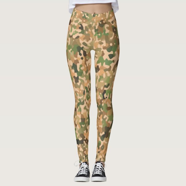 Autumn Camo Fall Colours Leggings (Front)