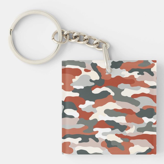 Autumn  Camouflage Custom Key Ring (Front)