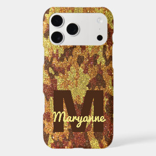 Autumn Camouflage Glitter Orange Hunting Camo