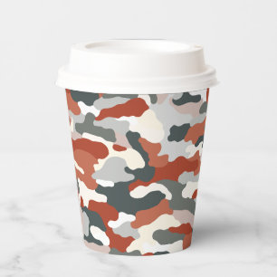 Autumn Camouflage Paper Cups