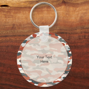Autumn Camouflage Rugged Aluminum Key Ring