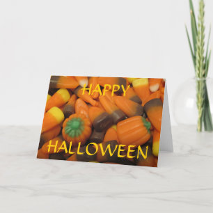 Autumn Candy Corn "HAPPY HALLOWEEN" Card