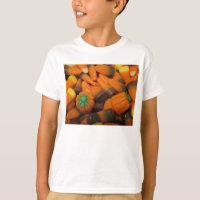 Autumn Candy Corn Kids Basic T-Shirt