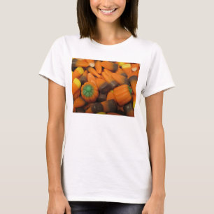 Autumn Candy Corn Womens Basic T-Shirt