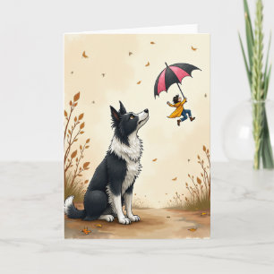 Autumn Canine Fathers Day Card