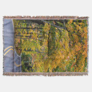 Autumn Canopy Of Colour Along Highway 41 Throw Blanket