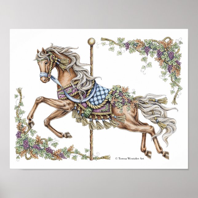 Autumn Carousel Horse Poster (Front)