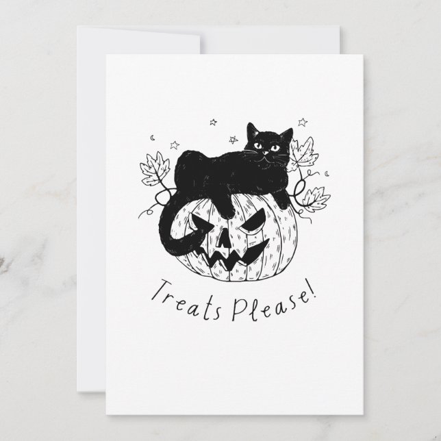 Autumn Cat Halloween Run Invitation (Front)