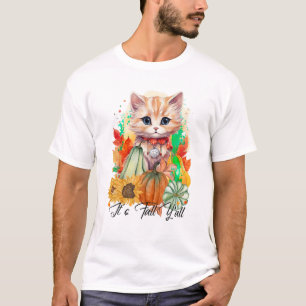 Autumn Cat It s Fall Y all Pumpkins Autumn Hallowe T-Shirt