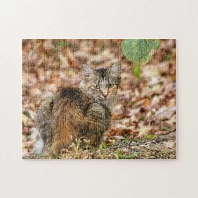 Autumn Cat Jigsaw Puzzle (Horizontal)