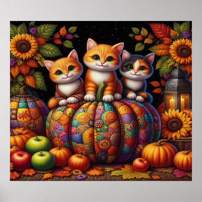 Autumn Cats Poster (Front)