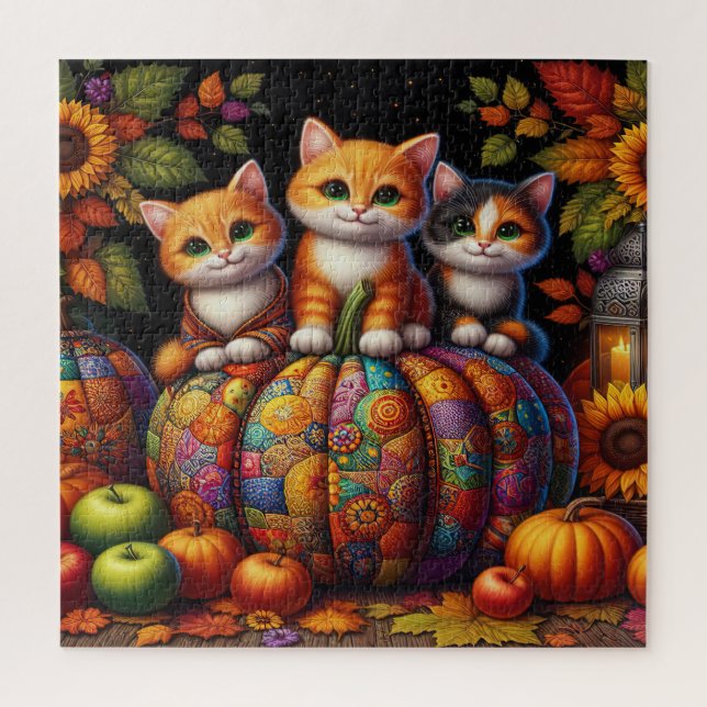 Autumn Cats Puzzle (Vertical)
