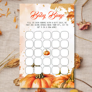 Autumn Celebration Baby Shower Bingo Game