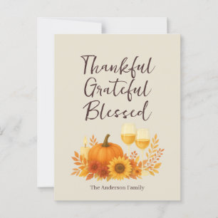 Autumn Celebration - Elegant Gold Thanksgiving  Postcard