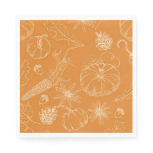 Autumn Celebration Sketch in Orange