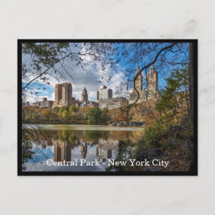 Autumn Central Park, New York City Custom Text Postcard