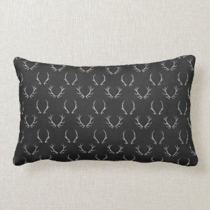 Autumn Chalkboard Antler Pattern Lumbar Cushion