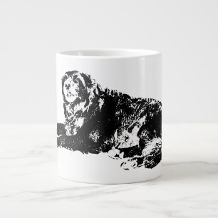 Autumn Charm in Bold Dog Lines Large Coffee Mug