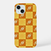 Autumn Chequered Cobweb & Snacks iPhone case