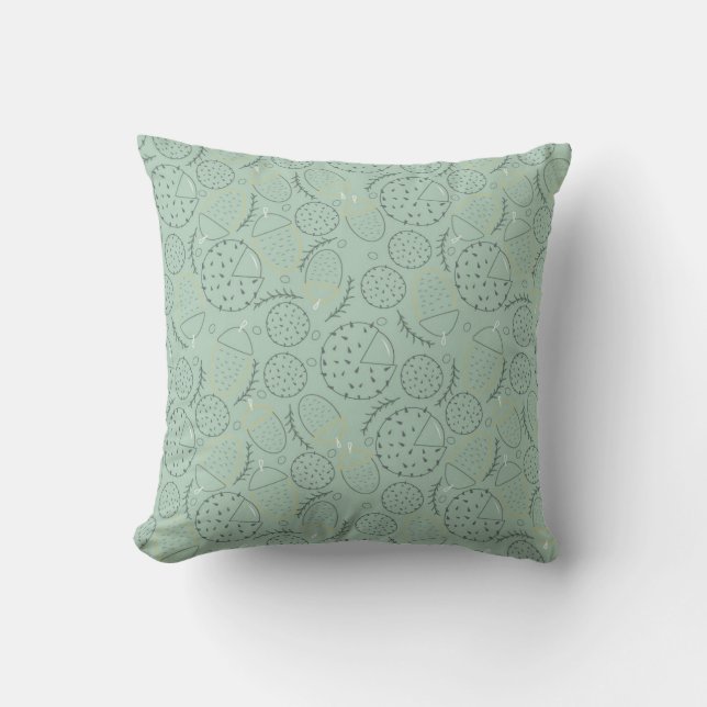  Autumn chestnut and acorn pattern line art Cushion (Front)