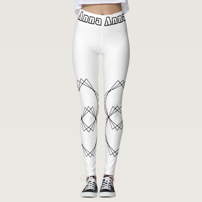 Autumn Chic Abstract Pattern Leggings for Women (Front)