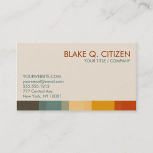 Autumn Chic Colours Business Card