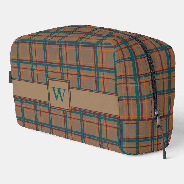 Autumn Chic Plaid Dopp Kit (Right Corner)