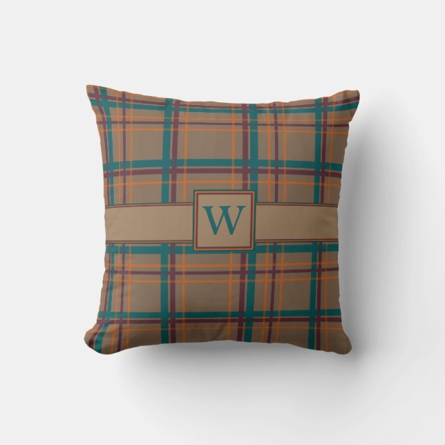 Autumn Chic Plaid Pillow (Front)