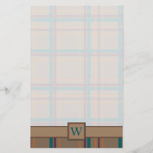 Autumn Chic Plaid Stationery