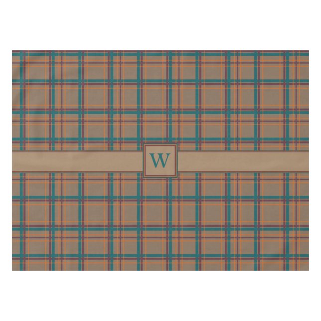 Autumn Chic Plaid Tablecloth (Front (Horizontal))