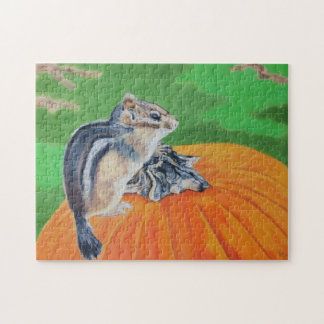 Autumn Chipmunk Jigsaw Puzzle