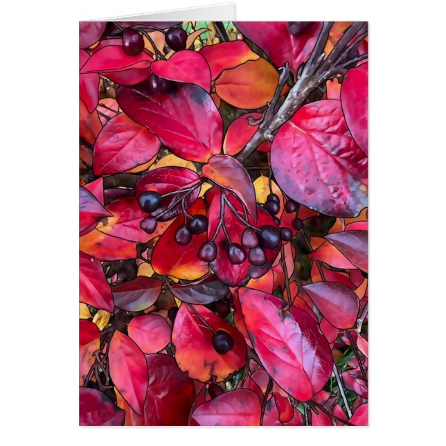 Autumn Chokecherries - 5" x 7" Art Card (Front)