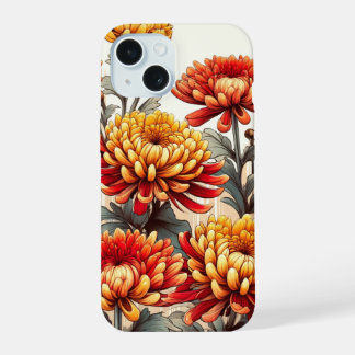 Autumn Chrysanthemum Flower Display iPhone 15 Case