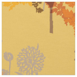 Autumn Chrysanthemum Graphic Fabric
