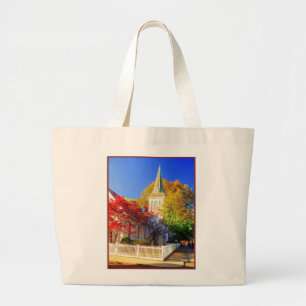 Autumn Church Jumbo Canvas Tote