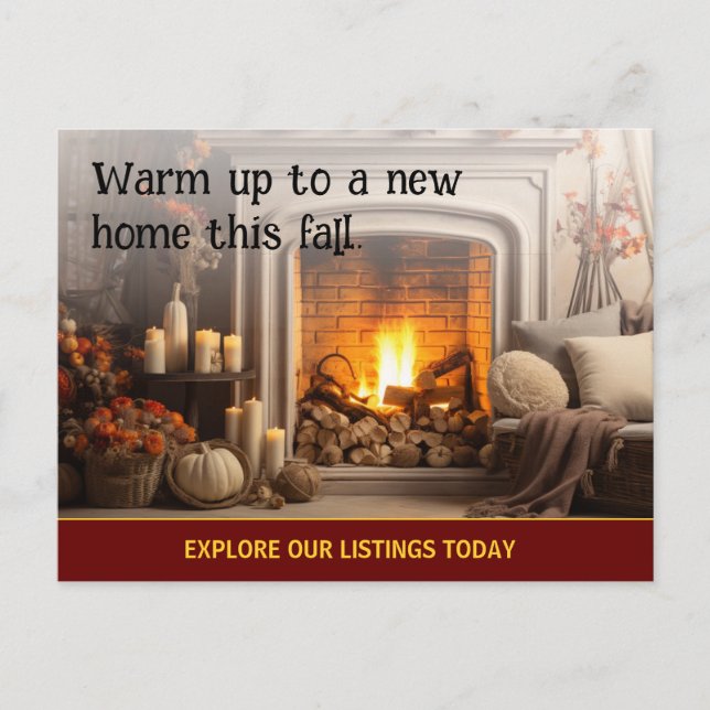 Autumn Client Real Estate Marketing Fall Postcard (Front)