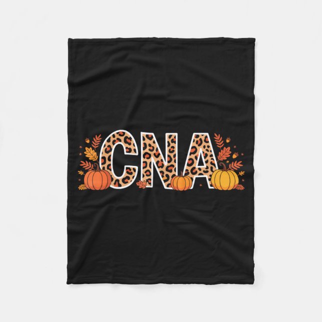 Autumn Cna Fall Certified Nursing Istant  Fleece Blanket (Front)