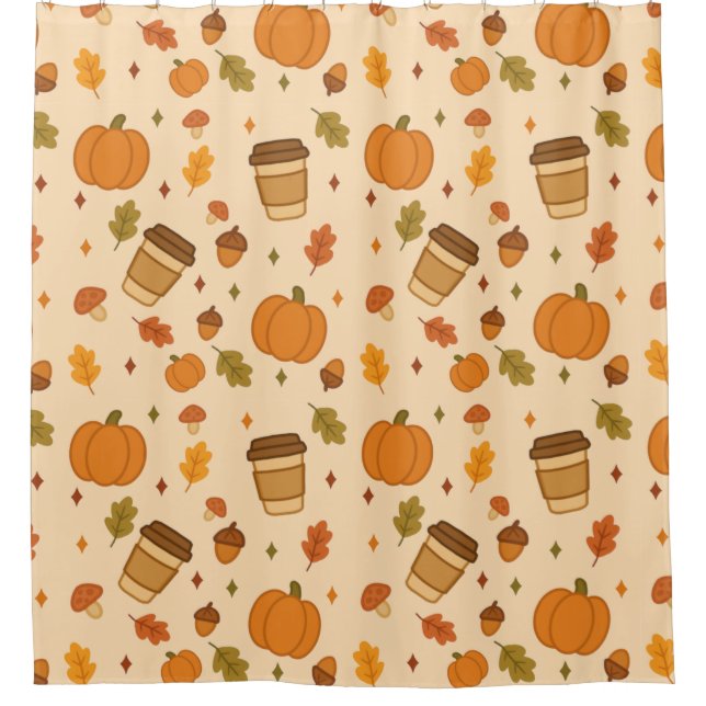 Autumn Coffee Shower Curtain (Front)