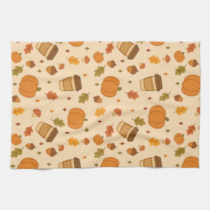 Autumn Coffee Tea Towel